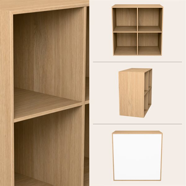Traevarer kubik reol 4 rum